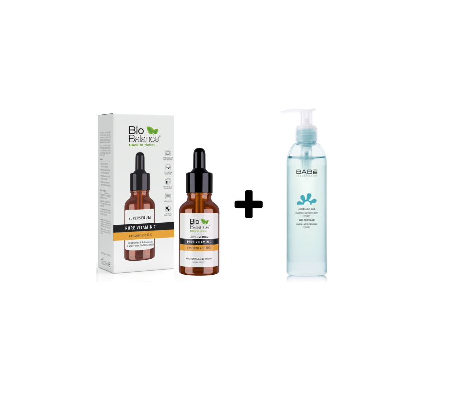 بايوبالانس فيتامين سي سيروم 30 مل + بيب جل ميسيلار 90 مل مجانا